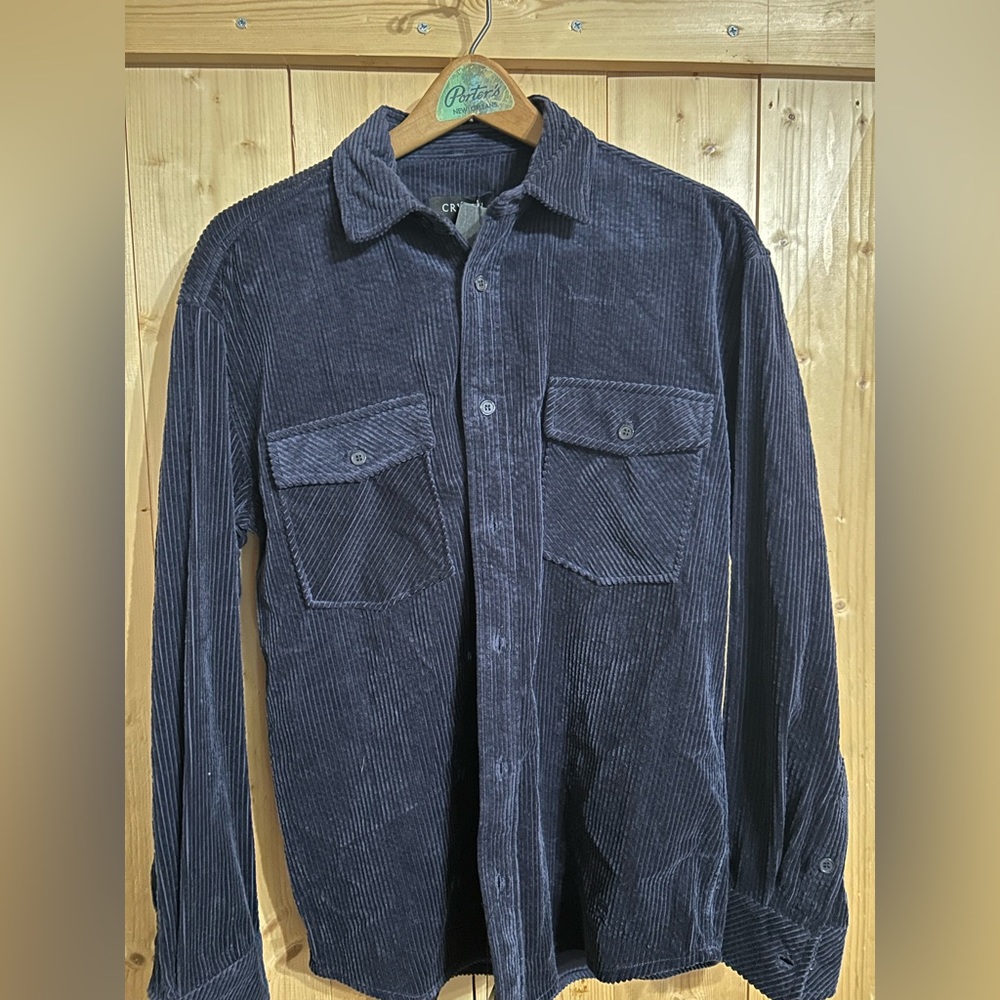 Crwth Cabin corduroy button front shirt